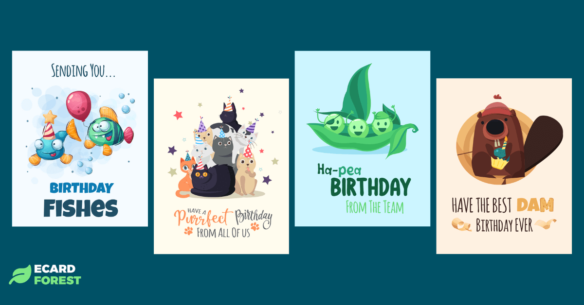Ecards with funny birthday wishes for coworker by EcardForest