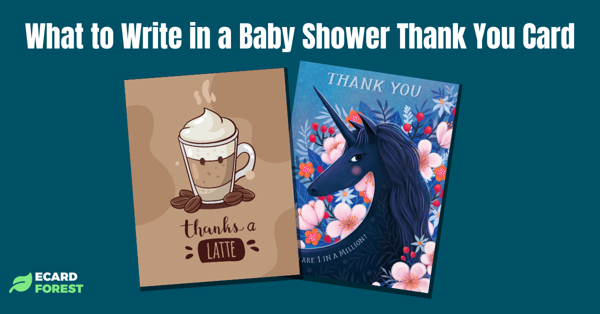 Ideas for what to write in a baby shower thank you card