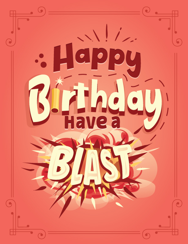 Birthday Group Card "Happy Birthday, Have a Blast"