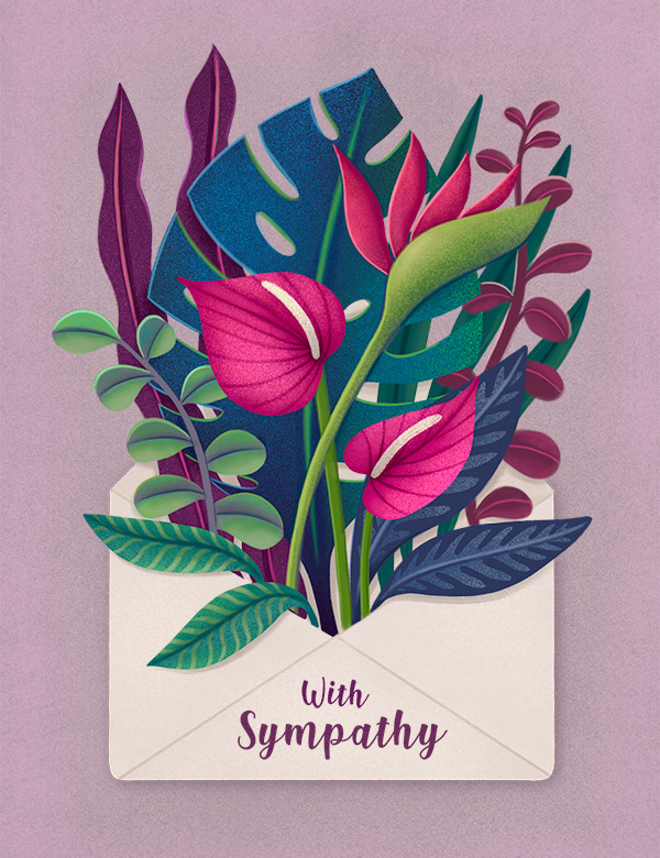 "With Sympathy" Group Condolences Card
